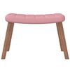 vidaXL Chaise à bascule avec repose-pied Rose Velours
