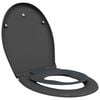 vidaXL Si&egrave;ge de toilette Anthracite 47 x 37 x 4 cm Duroplast