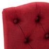 vidaXL Chaises &agrave; manger lot de 6 rouge bordeaux tissu