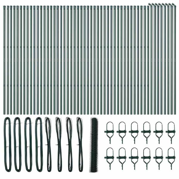 vidaXL Poteau de clôture. Vert 100 x 1,4 m (maille de 50 mm)