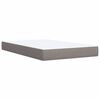 vidaXL Sommier à lattes de lit avec matelas Taupe 90x200 cm Tissu