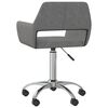 vidaXL Chaise pivotante de salle &agrave; manger Gris clair Tissu