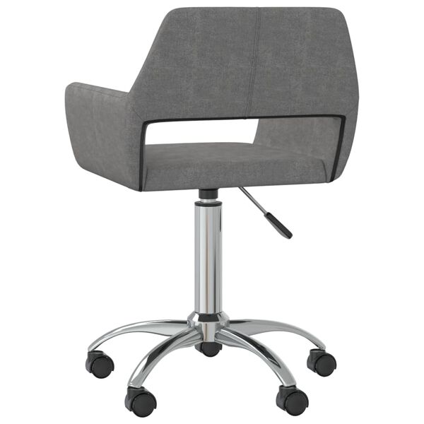 vidaXL Chaise pivotante de salle &agrave; manger Gris clair Tissu
