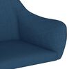 vidaXL Chaises pivotantes &agrave; manger lot de 4 bleu tissu