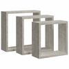vidaXL &Eacute;tag&egrave;res murales sous forme de cube 3 pcs Gris b&eacute;ton