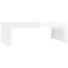 vidaXL Table basse blanc brillant 110x50x35 cm bois d'ing&eacute;nierie