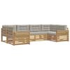 vidaXL Ensemble de canap&eacute;s d'ext&eacute;rieur 6 pc Blanc et gris clair