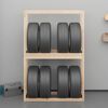 vidaXL Porte-pneus 120x40x180 cm Bois de pin massif