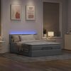 VidaXL Cadre de lit ottoman et matelas gris clair 140x200 cm tissu