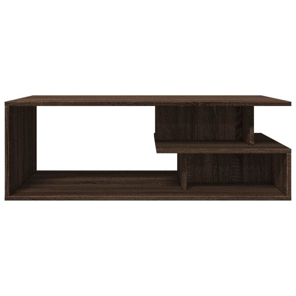 vidaXL Table basse ch&ecirc;ne marron 102x55x35 cm bois d'ing&eacute;nierie