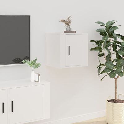 vidaXL Meuble TV mural Blanc 40x34,5x40 cm