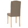 vidaXL Chaises &agrave; manger lot de 2 taupe tissu