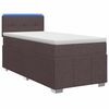 vidaXL Lit boxspring avec matelas Marron fonc&eacute; 100 x 200 cm Tissu