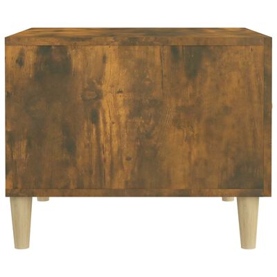 vidaXL Table basse Chêne fumé 50x50x40 cm Bois d'ingénierie