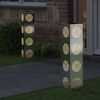 vidaXL Lumi&egrave;re de chemin LED solaire 2 pcs Argent&eacute; Acier inoxydable