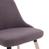 vidaXL Chaises &agrave; manger lot de 4 taupe tissu