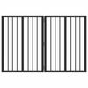 vidaXL Porte pour chien 2 pcs Noir 60 x 80 cm Acier galvanis&eacute;