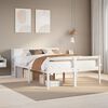 vidaXL Lit biblioth&egrave;que sans matelas blanc 140x200 cm bois pin massif