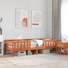 vidaXL Cadre de lit sans matelas cire marron 75x190 cm bois pin massif
