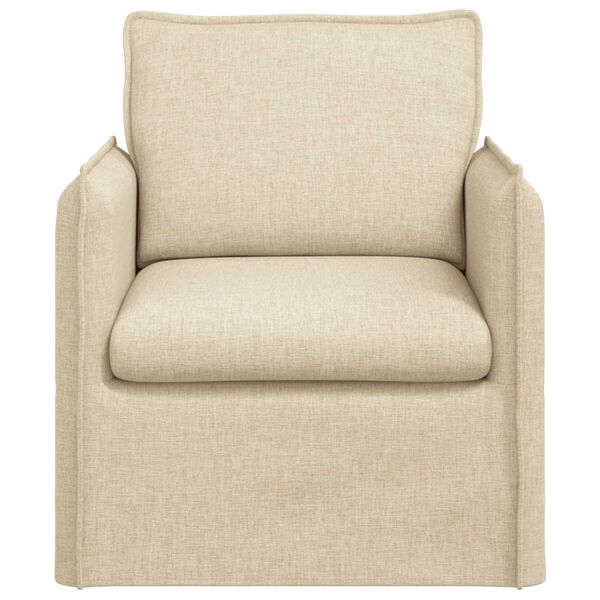 vidaXL Canap&eacute; 60cm Cr&egrave;me M&eacute;tал