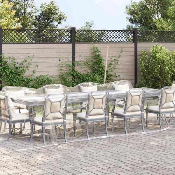 vidaXL B&acirc;che transparente avec &oelig;illets 3x12 m PVC