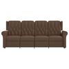 vidaXL Fauteuil de massage inclinable 4 places marron brillant