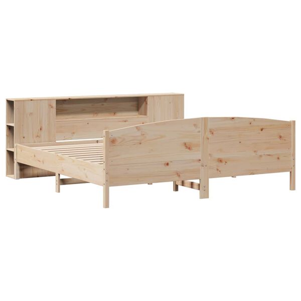 vidaXL Lit biblioth&egrave;que sans matelas 180x200 cm bois massif de pin