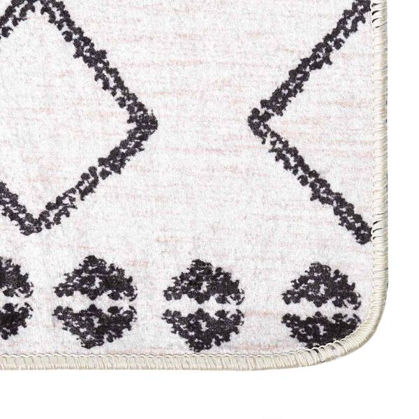 vidaXL Tapis lavable 120x180 cm noir et blanc