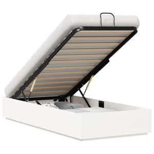 vidaXL Cadre de lit ottoman avec rangement Blanc 75 x 190 cm