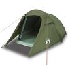vidaXL Tente de camping tunnel 2 personnes vert olive imperm&eacute;able