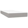 vidaXL Matelas de lit &agrave; ressorts ensach&eacute;s fermet&eacute; moyenne Gris clair 90x200x20cm Tissu