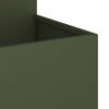 vidaXL Cache-pot de jardin Vert olive 80 x 80 x 60 cm Acier