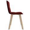 vidaXL Chaises &agrave; manger lot de 4 rouge bordeaux tissu