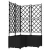 vidaXL Cache-pot de jardin 3 pc Noir 80 x 80 x 143 cm PP