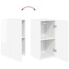 vidaXL Ensemble de meuble TV mural Montage mural 4 pcs Blanc brillant