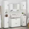 vidaXL Ensemble de mobilier de salle de bain 5 pcs Blanc brillant