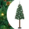 vidaXL Sapin de No&euml;l mince Vert 180 cm PVC et bois de pin massif