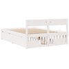 vidaXL Cadre de lit sans matelas blanc 135x190 cm bois de pin massif