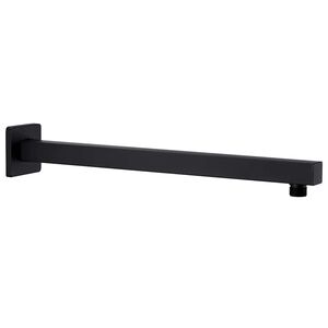 vidaXL Bras de support de douche Carr&eacute; Inox 201 Noir 40 cm