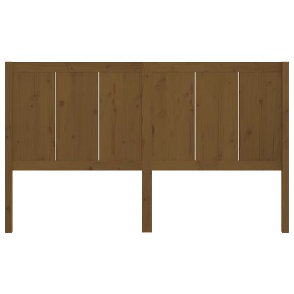 vidaXL T&ecirc;te de lit Marron miel 205,5x4x100 cm Bois massif de pin