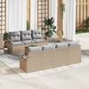 vidaXL Ensemble de canap&eacute; de jardin 8 pcs Beige et Gris clair