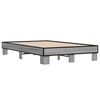 vidaXL Cadre de lit sans matelas sonoma gris 140x200 cm