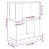 vidaXL Biblioth&egrave;que/S&eacute;parateur de pi&egrave;ce Noir 51x25x70 cm Pin solide