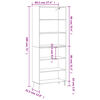 vidaXL Buffet sonoma gris 69,5x32,5x180 cm bois d'ing&eacute;nierie