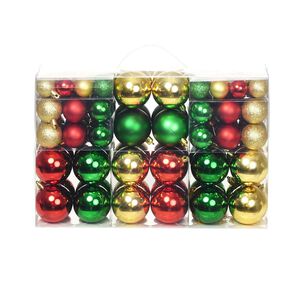 vidaXL Boules de No&euml;l 100 pcs Rouge/Dor&eacute;/Vert