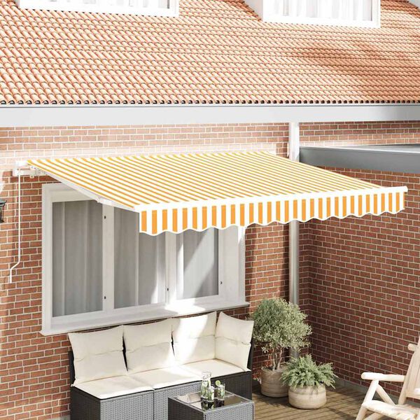 vidaXL Auvent R&eacute;tractable Jaune 250 x 200 cm tissu