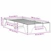 vidaXL Cadre de lit Blanc 75 x 190 cm Pin massif