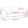 vidaXL Canap&eacute; &agrave; 2 places Cr&egrave;me 140 cm Similicuir