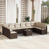 vidaXL Ensemble de Canap&eacute;s avec coussin 11 pcs Marron polyrotin