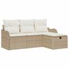 vidaXL Ensemble de canap&eacute; de jardin 4 pc Poly rotin